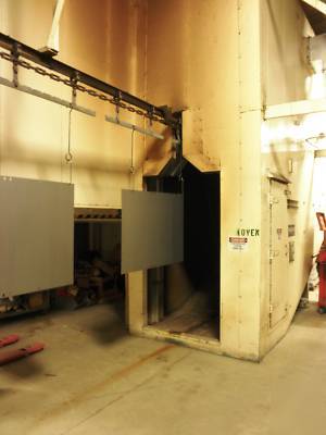Powder coating oven, dry-off and powder cure, large