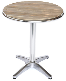 Restaurant table teak and aluminum patio 