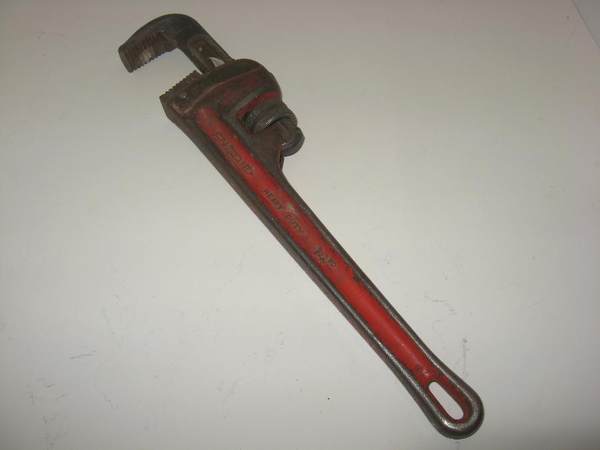Rigid 14 inch heavy duty pipe wrench hand tool 