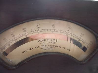 Vintage old western electro mechanical amperes gauge 