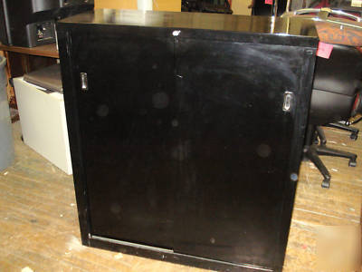 ***bookcase w/ sliding doors by steelcase w/ lock&key**