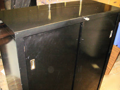 ***bookcase w/ sliding doors by steelcase w/ lock&key**