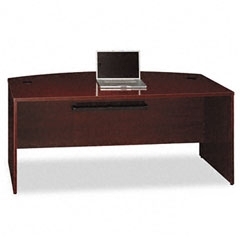 Bush quantum series bow front desk shell