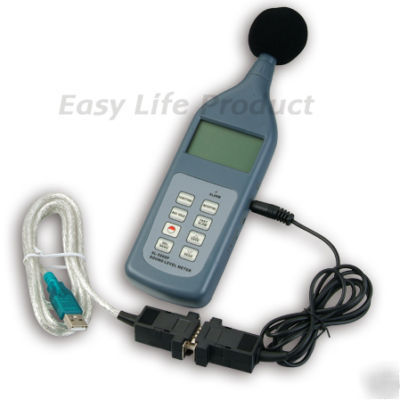 Digital sound pressure level meter 130 db decibel usb c