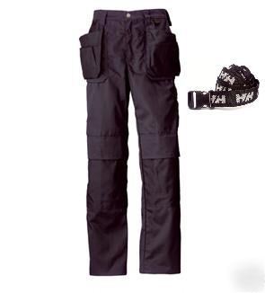 Helly hansen knee pad pant & free belt W38 / C54 - navy