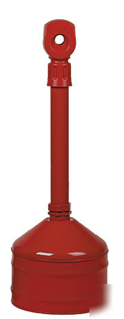 Justrite 2.5 gallon red steel heavy duty butt can
