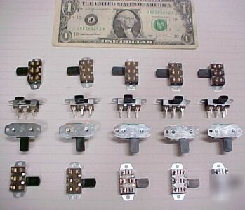 Lot 20 cw sydewynder dpdt slide switches, gg-350-3010