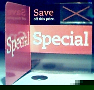 Lot of 10 special price signs for counters/display case