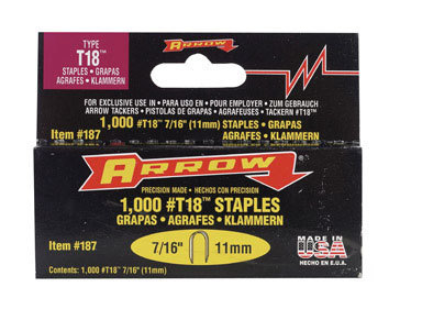New arrow round crown heavy duty staples 187 28051