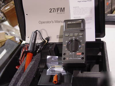New fluke 27/fm multimeter w/80K-6 high voltage probe 