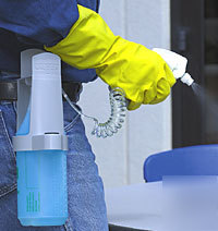 Tired of carrying spray bottle? unger sprayer on a belt