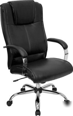 New black high back leather computer office desk chair 