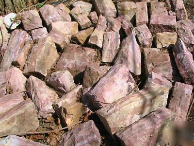 Rare lot mason hand cut mountain bacon building stones 