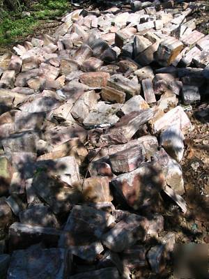 Rare lot mason hand cut mountain bacon building stones 