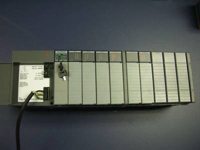 Allen bradley 5/03 plc slc 500 10 slot rack w i/o 