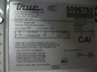 2-door true freezer model gdm-49F