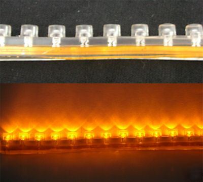 3,amber 24CM neon light stripe 12V water resistant led