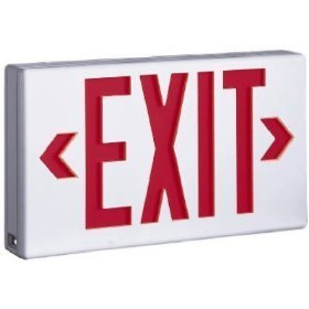 Cooper lighting #LPX60RWH red led exit light