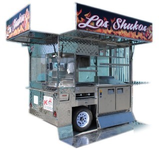 Grill cart, for tacos, hamburgers, hot dogs