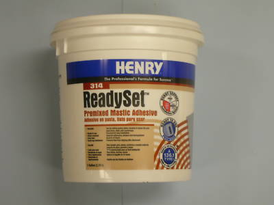 Henry 314 readyset mastic adhesive 1GAL 081833001891
