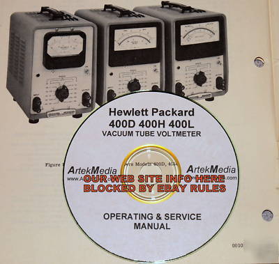 Hp 400D 400H 400L vtvm manual (commercial version)