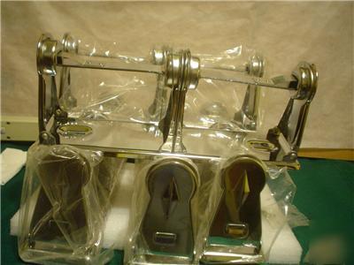 Industrial chrome toilet paper holder dispenser double