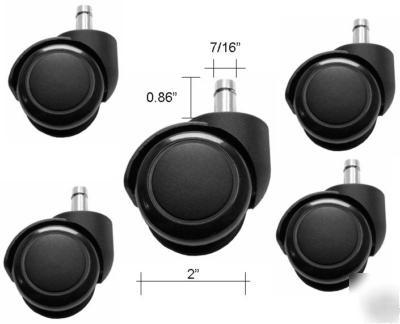 New 10 pc office chair wheel rubber caster wood floor