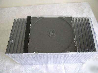 New 100 single cd jewel cases with black tray BL110PK