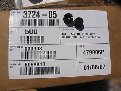 Pallet allen screws 26 cases of 500 1/4