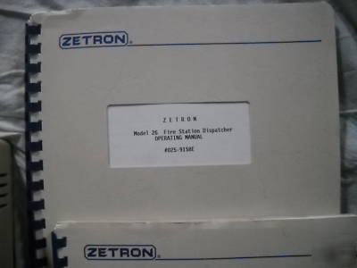 Zetron model 26/6 fire station alerting system