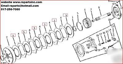 John deere fiber steering clutch disc 420 1010 440 40MC