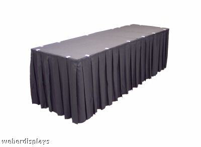 New 13' premium black table skirt party show banquet