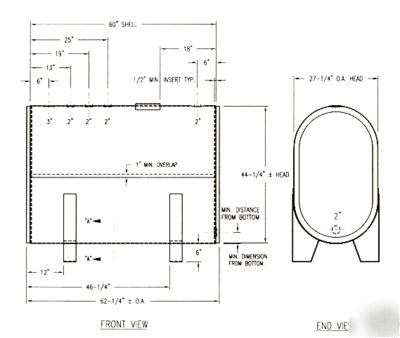 Obround tanks for fluid storage 275 gallons