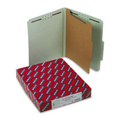 (10) letter size 4-section classification file folders