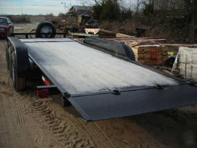 2010 20' tilt 4' tilt bed equipment trailer 21 k 