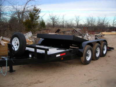 2010 20' tilt 4' tilt bed equipment trailer 21 k 