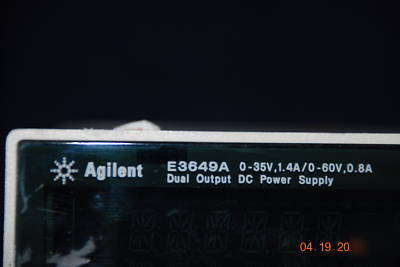 Agilent E3649A dual output power supply 