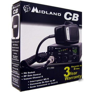 MidlandÂ® 40CH cb radio digital tuner 1001Z cb warrenty