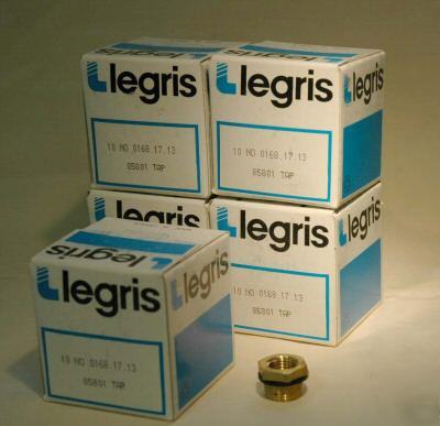 New brass adapter, legris 0168-17-13, (50 pcs) 