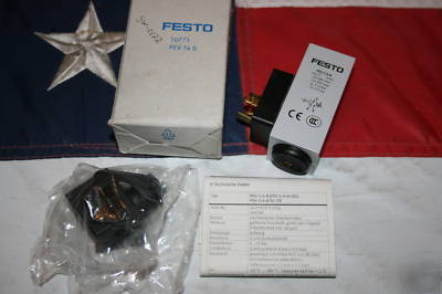 New festo pressure switch pev-1/4-b 10773 bnib