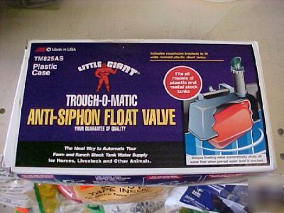 New stock tank float valve in box with hardware plastic