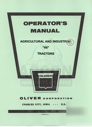 Oliver 66 row crop standard industrial operator manual