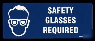 Safety glasses required sticker eye safety decals s