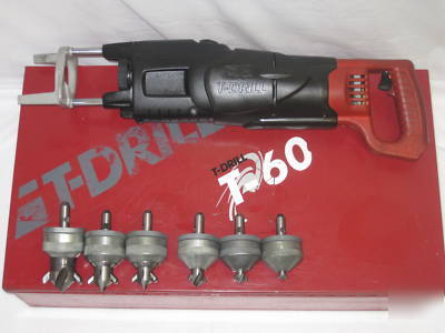T-drill t-60 copper pipe drill set ridgid complete wow