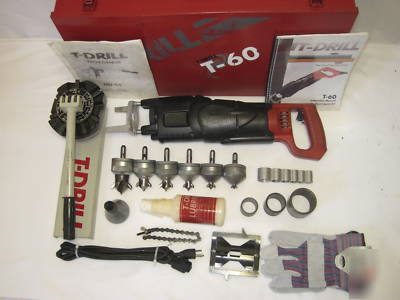 T-drill t-60 copper pipe drill set ridgid complete wow