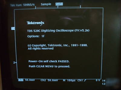 Tektronix TDS520C 500 mhz 2+2CH 1GS/s w/instavu, $$$'s
