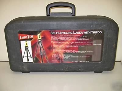 Eurotru euro tru self-leveling laser w/ tripod & case
