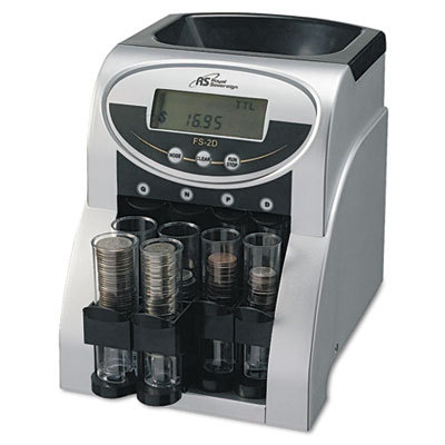 Fast sort fs-2D digital coin sorter through quarters
