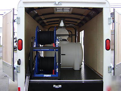 Hot water pressure washer trailer mounted, mobile wash