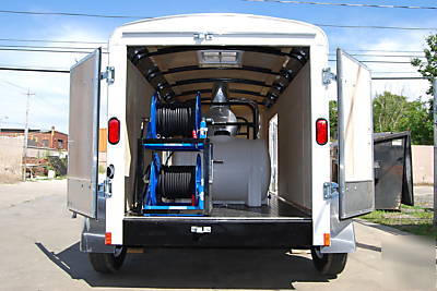 Hot water pressure washer trailer mounted, mobile wash